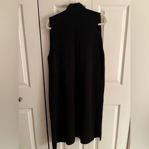 Ann Taylor Black Sleeveless Duster Top